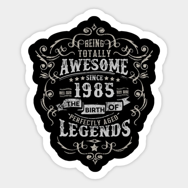 Vintage 1985 The Birth of Legends Being Totally Sticker by semprebummer7